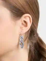 Оранжевый серьги винтажные в восточном стиле