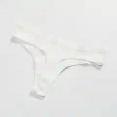 Белый трусы женские бесшовные спортивные стринги