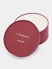 Багровый круглая коробка с крышкой
