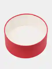 Алый круглая коробка с крышкой