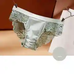 Зеленый трусы женские кружевные