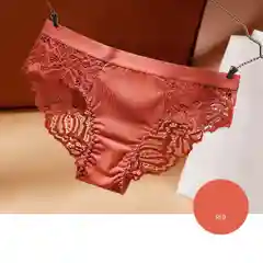 Оранжевый трусы женские кружевные