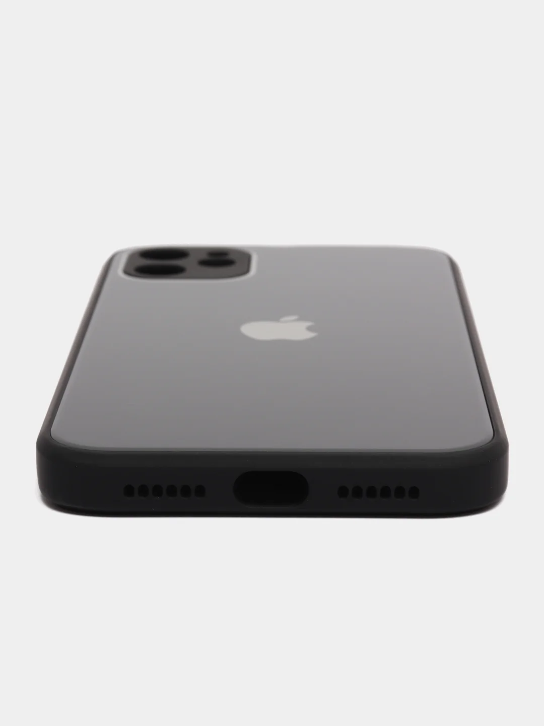 Черный стеклянный силиконовый чехол на iPhone 13, 12, 11,  XR, 7, 8, SE, 8+, 7+, 6s, 6, Pro, Max
