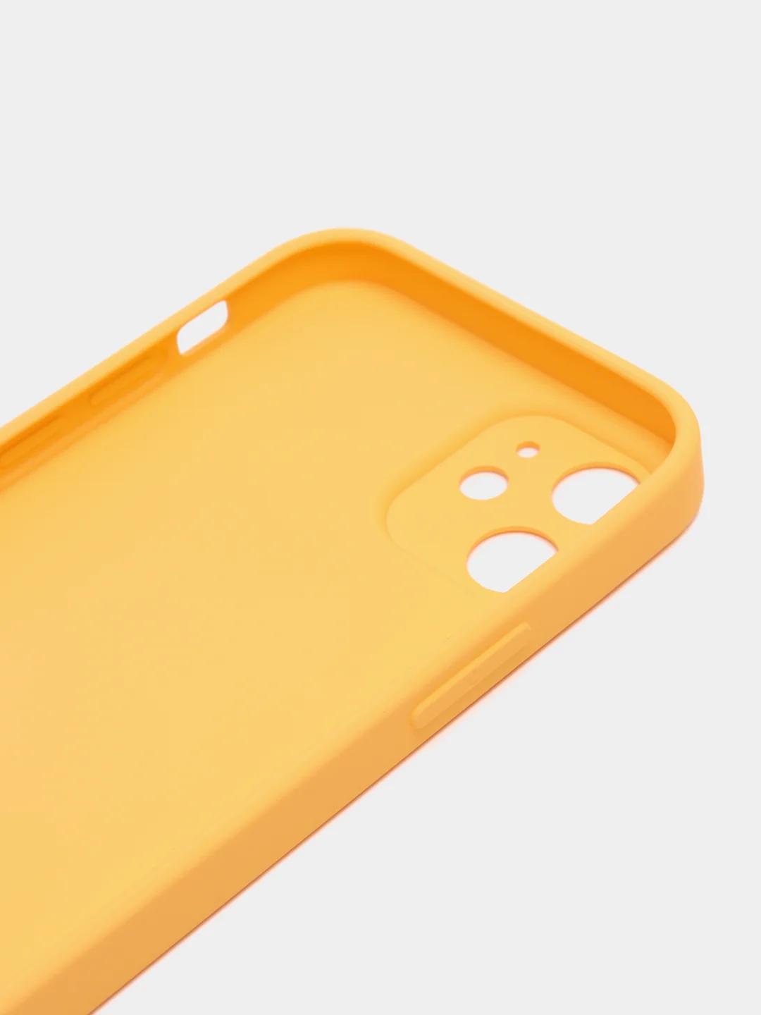 Светло-оранжевый стеклянный силиконовый чехол на iPhone 13, 12, 11,  XR, 7, 8, SE, 8+, 7+, 6s, 6, Pro, Max