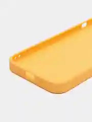 Светло-оранжевый стеклянный силиконовый чехол на iPhone 13, 12, 11,  XR, 7, 8, SE, 8+, 7+, 6s, 6, Pro, Max