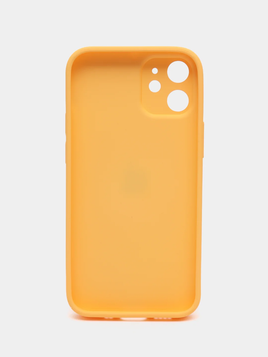 Светло-оранжевый стеклянный силиконовый чехол на iPhone 13, 12, 11,  XR, 7, 8, SE, 8+, 7+, 6s, 6, Pro, Max