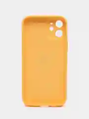 Светло-оранжевый стеклянный силиконовый чехол на iPhone 13, 12, 11,  XR, 7, 8, SE, 8+, 7+, 6s, 6, Pro, Max