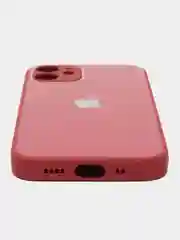 Красный стеклянный силиконовый чехол на iPhone 13, 12, 11,  XR, 7, 8, SE, 8+, 7+, 6s, 6, Pro, Max