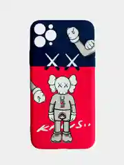 Красный светящийся чехол-накладка LUXO для iPhone 11 Pro Max с флуоресцентным рисунком KAWS