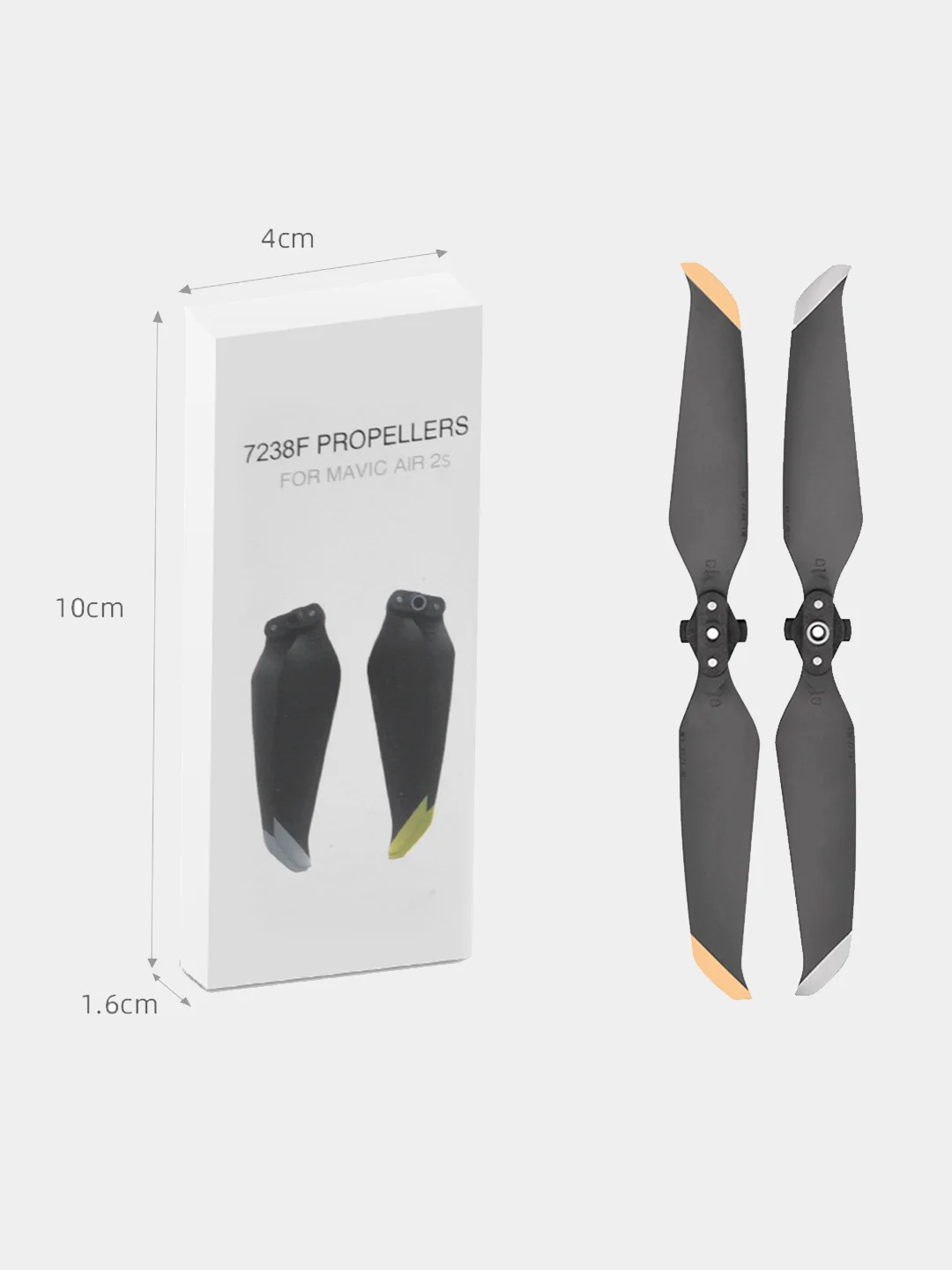 Золотой лопасти для квадрокоптера DJI Mavic Air 2s. Пропеллеры 7238F