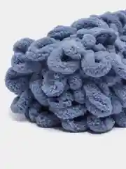 Синий меланж пряжа Alize Puffy, петельки большие, микрополиэстер, 100 г, 9 м