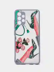 Лавандовый чехол для Samsung A02, A02S, A32, A52, A12, A51, M12, M51 с картинкой / рисунком