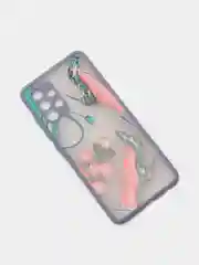 Лавандовый чехол для Samsung A02, A02S, A32, A52, A12, A51, M12, M51 с картинкой / рисунком