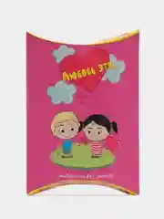 Кораллово-розовый набор свечей - открыток с тайным проявляющимся посланием, в подарочной упаковке