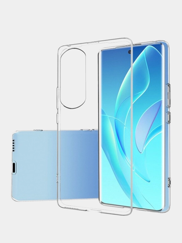 Чехол для Honor 70 Pro (Хонор 70 Про), прозрачный, силиконовый