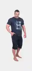 Индиго пижама мужская с шортами, костюм домашний