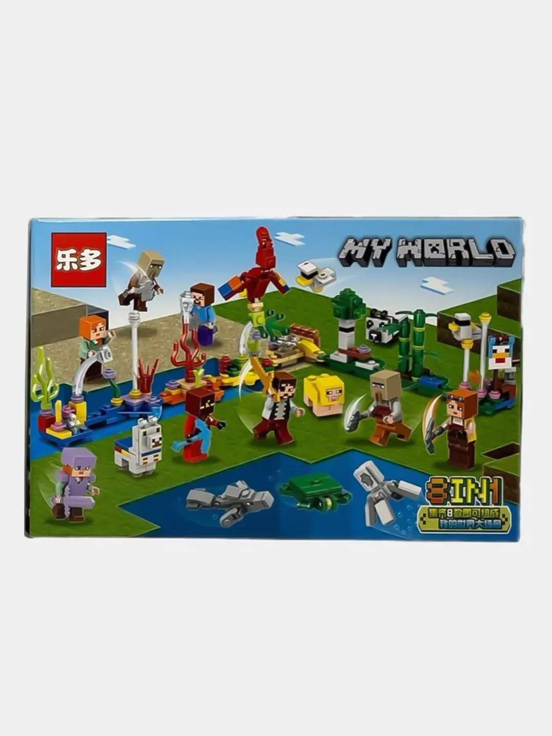 Алый конструктор детский My world, по мотивам игры Майнкрафт