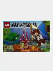 Бежевый меланж конструктор детский My world, по мотивам игры Майнкрафт