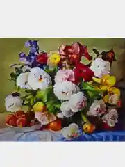 Аметистовый алмазная мозаика "Цветы" без подрамника, 30х40 см