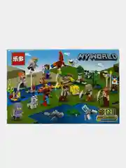 Желтый конструктор детский My world, по мотивам игры Майнкрафт