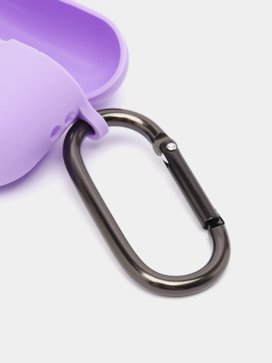 Аметистовый чехол для наушников AirPods Pro 2, силиконовый, с карабином