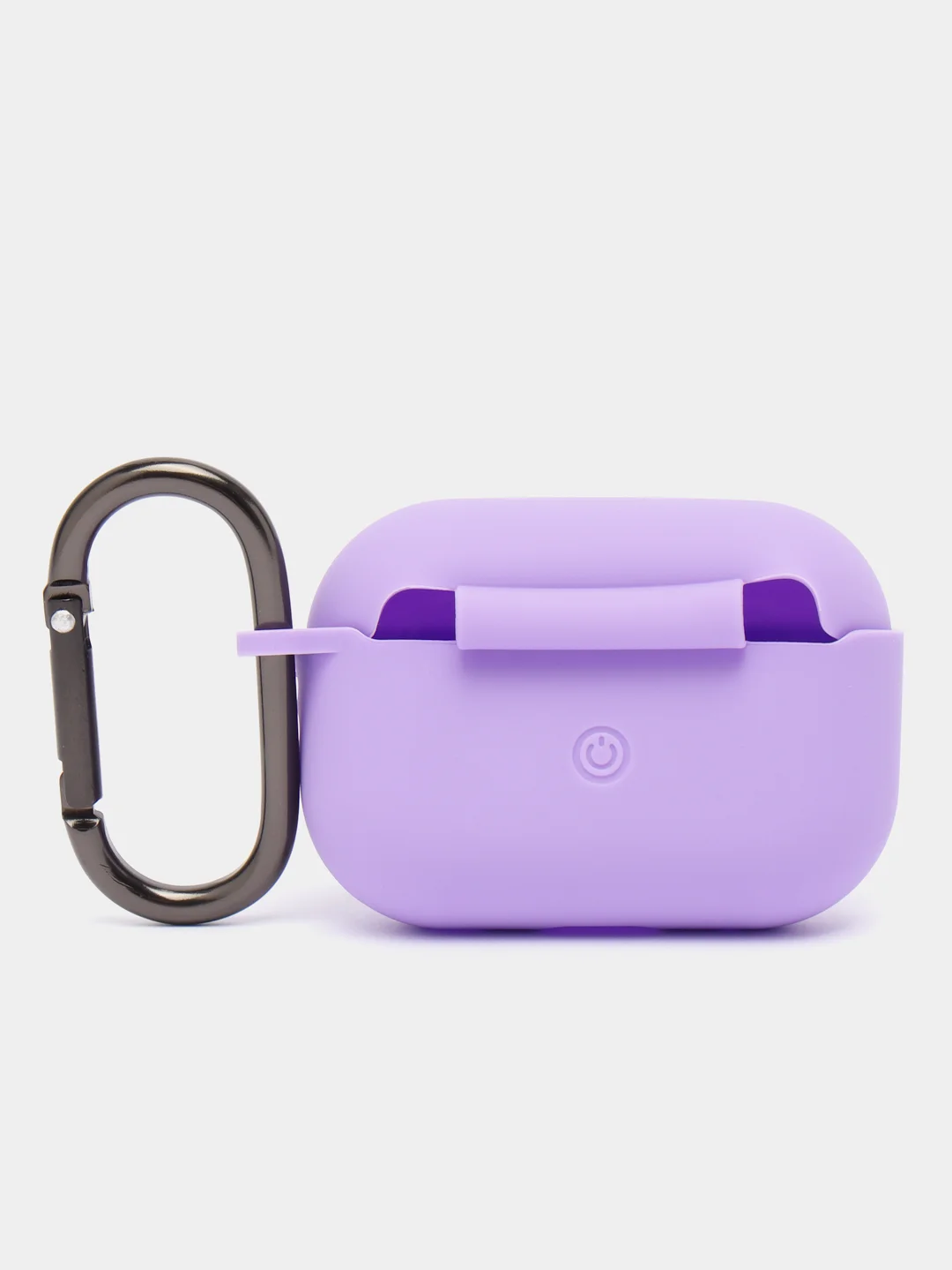Аметистовый чехол для наушников AirPods Pro 2, силиконовый, с карабином
