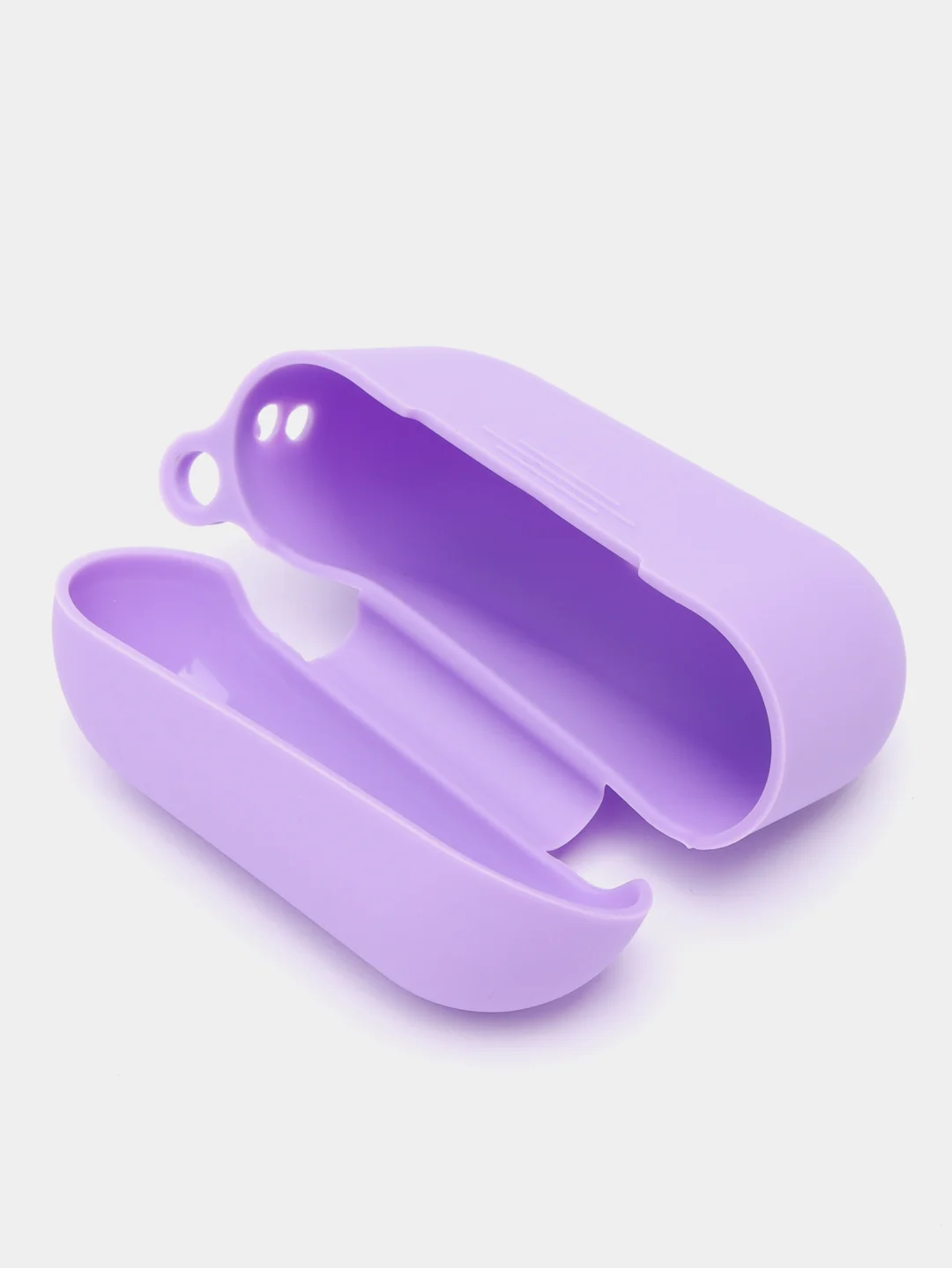 Аметистовый чехол для наушников AirPods Pro 2, силиконовый, с карабином