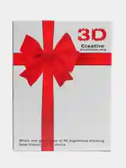 Алый 3d светильник-ночник подарочный
