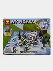 Белый конструктор детский My world, по мотивам игры Майнкрафт