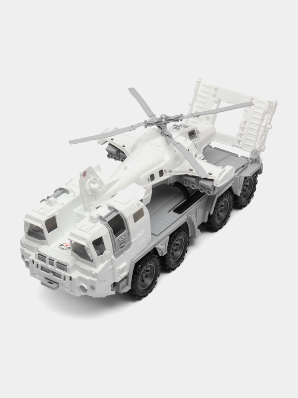 Военный тягач "Арктика", с вертолетом