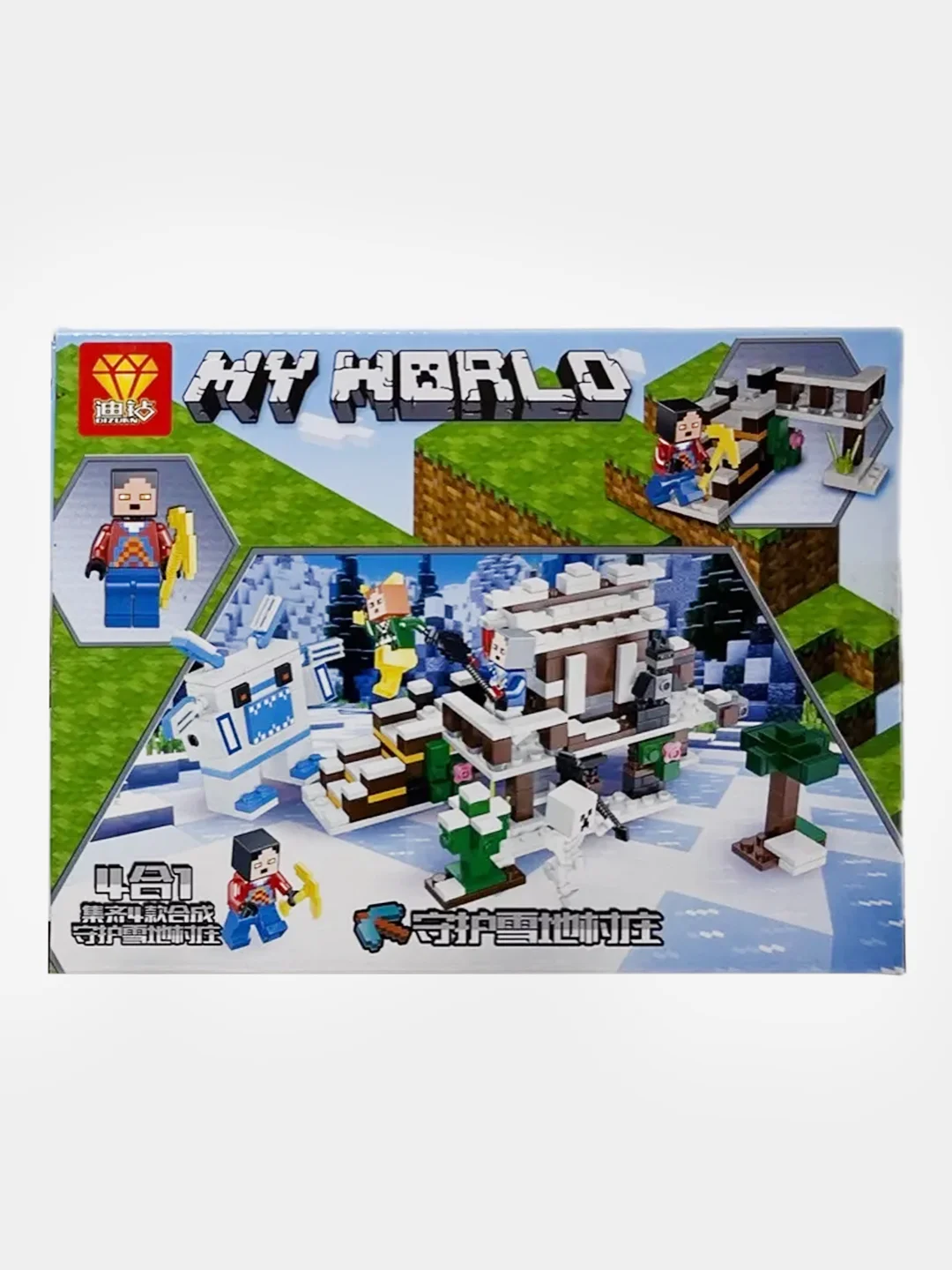 Вишнёвый конструктор детский My world, по мотивам игры Майнкрафт