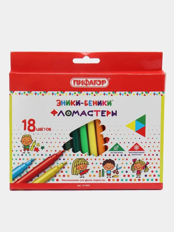 Фломастеры ПИФАГОР "ЭНИКИ-БЕНИКИ", 18 цветов