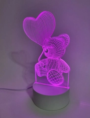 Ночник детский беспроводной  / Светильник светодиодный LED спальный, лампа 3 д