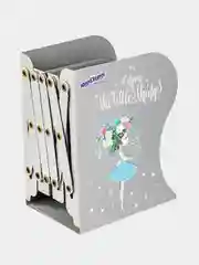 Подставка-держатель для книг и учебников Юнландия "Flower girl", раздвижная, металлическая