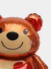 Коричневый фольгированные воздушные шары "Love", "Мишка"