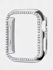 Прозрачный чехол для Apple Watch со стразами со стеклом 38, 40, 41, 42, 44, 45мм