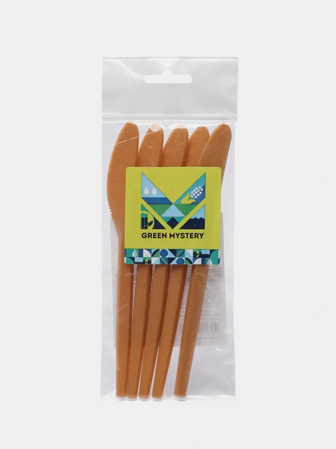 Одноразовые ножи GREEN MYSTERY 16,8 см 6 штук