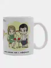 Голубой кружка с принтом "Love is...", "Любовь это...", "Лав из..."