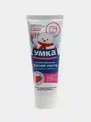 Паста зубная детская от 2 до 6 лет с экстрактом ромашки, кальцием и витамином Е УМКА, 100г