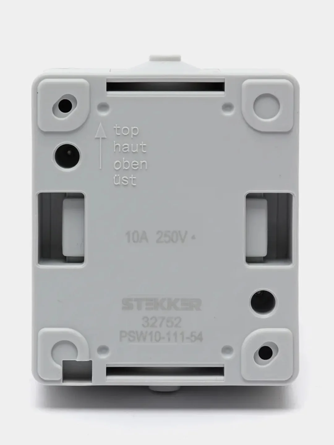 Выключатель одноклавишный для открытой установки, 250В, 10А, STEKKER PSW10-111-54