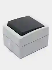 Выключатель одноклавишный для открытой установки, 250В, 10А, STEKKER PSW10-111-54