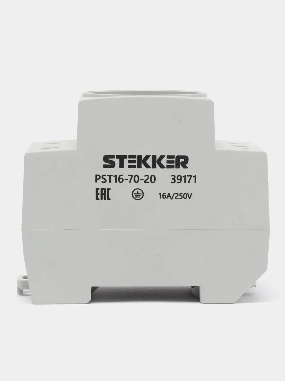 Розетка на DIN-рейку 2P+PE,16А STEKKER PST16-70-20
