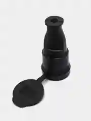 Черный розетка переносная одноместная с заземлением 230В, 16А, STEKKER RST16-21-44