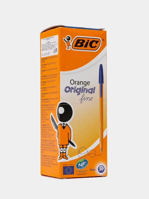 Ручка шариковая BIC Orange Original Fine, 20 штук, цвет синий