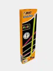 Карандаш чернографитный с ластиком BIC Evolution Fluo, HB, 12 штук, 880481