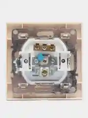 Бежевый розетка телевизионная  1-местная 75 Ом, 5-862МГц STEKKER PST00-9008-01