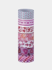 Клейкие WASHI-ленты для декора "Сердца", 0,015 х 3 м, 7 шт