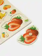 Золотой пазлы-вкладыши деревянные / Рамка вкладыш для малышей Монтессори, 30*22 см