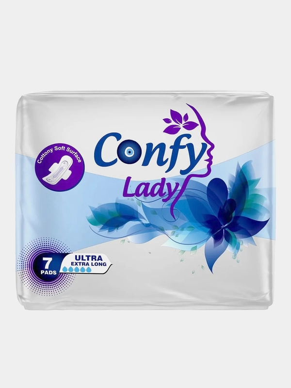 Гигиенические женские прокладки Confy Lady ULTRA EXTRALONG, 7 штук