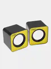Желтый колонки компьютерные CBR CMS 90 2.0, 6 Вт, USB